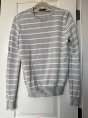 Brandy Melville Light Blue Striped Martha Sweater